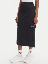 Reebok Spódnica midi Gabrielle RK25513CCW Czarny Regular Fit. Czarne spódnice Reebok, m, bez wzorów, z syntetyku, midi. Za 249.99 zł.