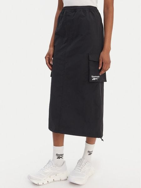 Reebok Spódnica midi Gabrielle RK25513CCW Czarny Regular Fit. Czarne spódnice Reebok, m, bez wzorów, z syntetyku, midi. Za 249.99 zł.
