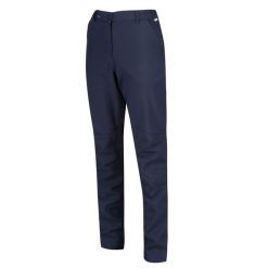 Damskie spodnie softshell Fenton na piesze wycieczki. Niebieskie spodnie narciarskie Regatta, s, bez wzorów, z materiału, trekkingowe. Za 169.99 zł.