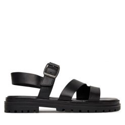 Sandały G-Star Raw. Czarne sandały G-Star Raw, bez wzorów, retro, bez obcasa, na płaskiej podeszwie, bez zapięcia. Za 259.99 zł.