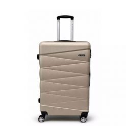 Walizka na kółkach Sapphire ST-2240 złota - średnia M DUO. Niebieskie walizki Sapphire, bez wzorów, duże. W wyprzedaży za 119.00 zł.