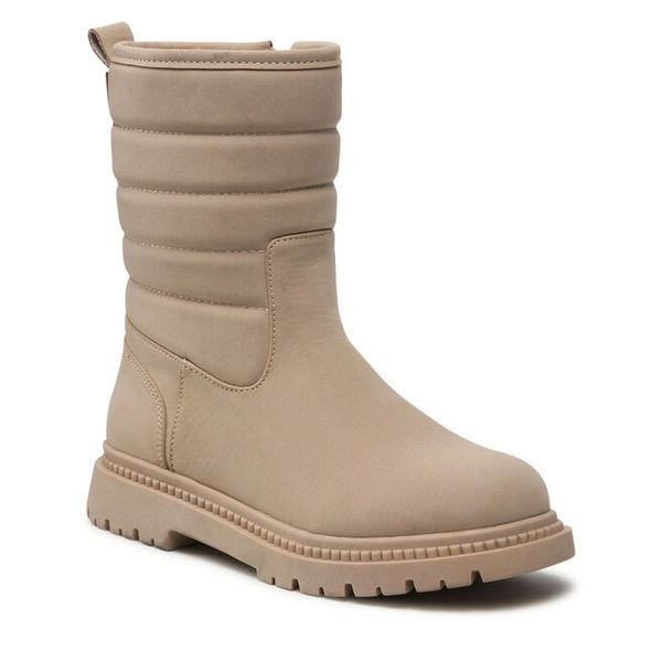 Botki DeeZee. Brązowe botki DeeZee, bez wzorów, bez obcasa, na płaskiej podeszwie, bez zapięcia. Za 95.99 zł.