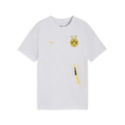 Młodzieżowa koszulka Borussia Dortmund PUMATECH z kieszenią PUMA. Szara bluzki Puma, m, bez wzorów, młodzieżowe, bez kołnierzyka, bez ramiączek. Za 179.00 zł.