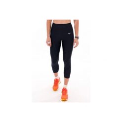 Damskie legginsy 3/4 Mizuno Impulse Core. Czarne legginsy sportowe Mizuno, bez wzorów, do biegania. W wyprzedaży za 191.45 zł.