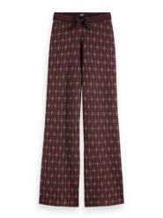 Scotch & Soda Spodnie w kolorze bordowym rozmiar: M. Czerwone spodnie materiałowe Scotch & Soda, m, bez wzorów, z materiału, z podwyższonym stanem. Za 237.73 zł.