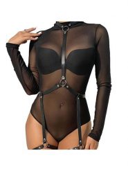 INTIMAX Paski harness w kolorze czarnym rozmiar: S. Czarne paski INTIMAX, bez wzorów, z materiału. Za 109.52 zł.