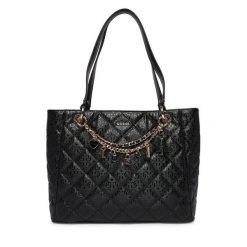 Torebka Guess. Czarne shopper Guess, z aplikacjami, bez dodatków. Za 749.99 zł.