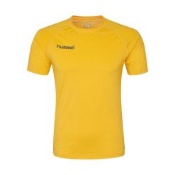 Koszulka termoaktywna dla dorosłych Hummel First Performance Jersey S/S. Brązowe bluzki Hummel, s, bez wzorów, z jersey, sportowe, bez kołnierzyka, bez ramiączek. Za 141.00 zł.