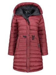 ANAPURNA Płaszcz pikowany "Batigana" w kolorze bordowym rozmiar: M. Czerwone płaszcze ANAPURNA, m, bez wzorów, bez kaptura. Za 260.99 zł.