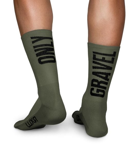Skarpetki Rowerowe Unisex Luxa Only Gravel. Zielone skarpety LUXA, bez wzorów, z syntetyku. Za 64.90 zł.