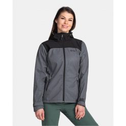 Damska kurtka softshell Kilpi RAVIA-W. Szare kurtki sportowe Kilpi, xs, bez wzorów, z softshellu, bez kaptura, trekkingowe. Za 318.77 zł.