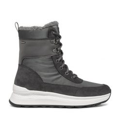 Śniegowce Geox. Szare trapery i śniegowce Geox. Za 849.99 zł.