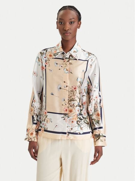 Liu Jo Koszula WA6357 T2555 Beżowy Regular Fit. Brązowe koszule Liu Jo, bez wzorów, z syntetyku, bez kołnierzyka, bez ramiączek. Za 493.99 zł.