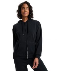 Bluza z kapturem dla Kobiety SURF STOKED ZIPPED BRUSHED Czarny. Szare bluzy Roxy, xl, bez wzorów, z bawełny, z kapturem. Za 249.99 zł.