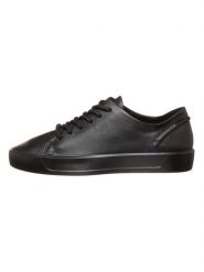 Ecco Skórzane sneakersy "Soft 8" w kolorze czarnym rozmiar: 39. Czarne trampki ecco, bez wzorów, bez zapięcia. Za 411.08 zł.
