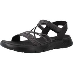 Sandały SKECHERS GO WALK FLEX Czarny. Czarne sandały Skechers, bez wzorów, z syntetyku, bez obcasa, bez zapięcia. Za 204.99 zł.