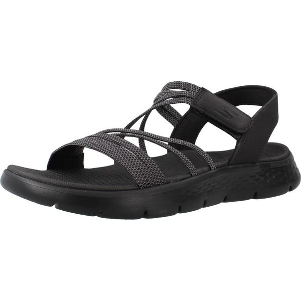 Sandały SKECHERS GO WALK FLEX Czarny. Czarne sandały Skechers, bez wzorów, z syntetyku, bez obcasa, bez zapięcia. Za 232.99 zł.