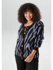 Aniston Kardigan w kolorze czarno-niebieskim rozmiar: 48. Czarne kardigany Aniston, bez wzorów. Za 104.99 zł.