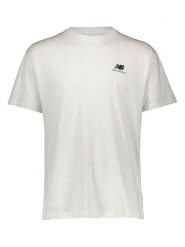 New Balance Koszulka "Uni-ssentials" w kolorze kremowym rozmiar: M-L. Brązowe bluzki New Balance, l, bez wzorów, bez kołnierzyka, bez ramiączek. Za 104.89 zł.