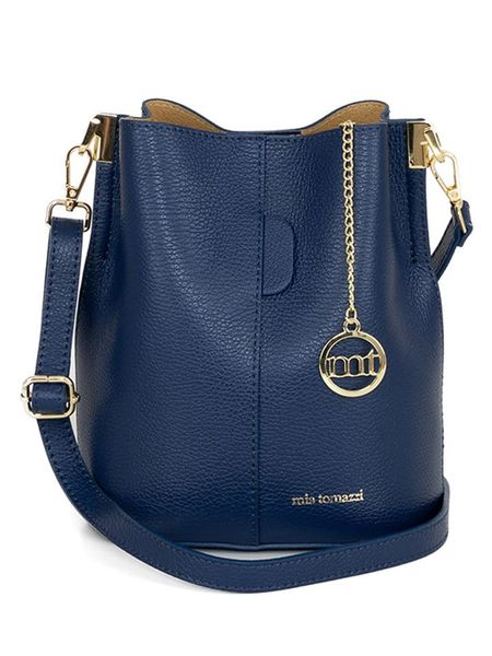 Mia Tomazzi Skórzana torebka "Vepra" w kolorze granatowym - 20 x 23 x 14 cm rozmiar: onesize. Niebieskie torby na ramię Mia Tomazzi, bez wzorów, z materiału, na ramię, bez dodatków. Za 260.99 zł.