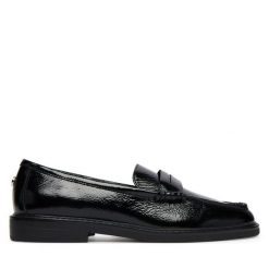 Lordsy Steve Madden. Czarne lordsy Steve Madden, bez wzorów, bez obcasa, bez zapięcia. Za 519.99 zł.