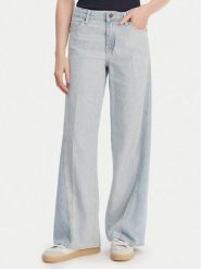 Guess Jeans Jeansy W6GA2T D6534 Niebieski Wide Leg. Niebieskie jeansy Guess Jeans, z aplikacjami. Za 479.99 zł.