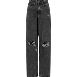 Damskie Spodnie Z Szerokimi Nogawkami Z Denimu Z Lat 90. Brązowe spodnie dresowe Urban Classics, bez wzorów, z denimu. Za 147.99 zł.