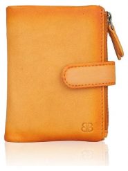 Bellicci Skórzany portfel "Kyoka" w kolorze żółtym - 9 x 12 x 2 cm rozmiar: onesize. Żółte portfele Bellicci, bez wzorów, z materiału. Za 73.99 zł.