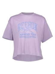 Reebok Koszulka w kolorze fioletowym rozmiar: M. Różowe bluzki Reebok, m, bez wzorów, z bawełny, bez kołnierzyka, bez ramiączek. Za 52.79 zł.