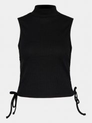 Brave Soul Top LV-69MACIE Czarny Slim Fit. Czarne topy Brave Soul, xs, bez wzorów, z syntetyku, bez kołnierzyka, bez ramiączek. Za 19.99 zł.