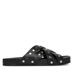 Klapki MICHAEL Michael Kors. Czarne klapki MICHAEL Michael Kors, bez wzorów, bez obcasa. Za 439.99 zł.