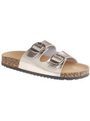 C'M Klapki w kolorze złotym rozmiar: 41. Żółte klapki C'M, bez wzorów, z otwartym noskiem, bez obcasa. Za 105.63 zł.