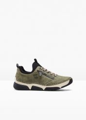 Sneakersy Rieker. Zielone obuwie sportowe bonprix, bez zapięcia. Za 299.99 zł.