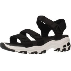 Sandały SKECHERS 31514S Czarny. Czarne sandały Skechers, bez wzorów, z materiału, bez obcasa, bez zapięcia. Za 260.99 zł.