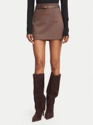 Guess Spódnica mini W6YD06 W2890 Brązowy Regular Fit. Brązowe spódnice Guess, m, z aplikacjami, z syntetyku, mini. Za 474.99 zł.
