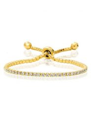 Les Favorites Pozłacana bransoletka z cyrkoniami rozmiar: onesize. Żółte bransoletki Les Favorites, z cyrkonią, pozłacane. Za 153.34 zł.