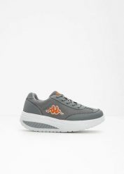 Sneakersy Kappa na lekkiej platformie. Szare obuwie sportowe bonprix, bez zapięcia. Za 189.99 zł.