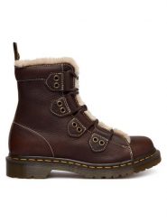 Dr. Martens Trzewiki 1460 Lace To Toe Fur Lined DM41417200 Brązowy. Brązowe botki Dr. Martens, bez wzorów, ze skóry, bez obcasa, na płaskiej podeszwie, bez zapięcia. Za 989.99 zł.