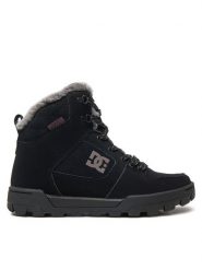 DC Botki Manteca 4 ADJB100012-BK2 Czarny. Czarne botki DC, bez wzorów, ze skóry, bez obcasa, na płaskiej podeszwie, bez zapięcia. Za 519.99 zł.