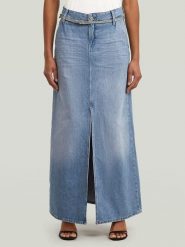 G-Star Spódnica dżinsowa w kolorze błękitnym rozmiar: W31. Niebieskie spódnice G-Star, na co dzień, z aplikacjami, ze skóry, retro, maxi, proste. Za 217.99 zł.