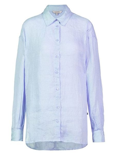 Herrlicher Lniana koszula w kolorze błękitnym rozmiar: XS. Niebieskie koszule Herrlicher, xs, bez wzorów, ze lnu, bez kołnierzyka, bez ramiączek. Za 174.95 zł.