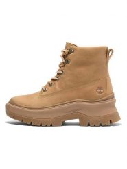 Timberland Skórzane kozaki zimowe "Roxie Lane" w kolorze jasnobrązowym rozmiar: 38. Brązowe kozaki Timberland, na zimę, bez obcasa, bez zapięcia. Za 342.63 zł.