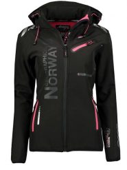 Geographical Norway Kurtka softshellowa "Reine" w kolorze czarnym rozmiar: XXL. Czarne kurtki sportowe Geographical Norway, xxl, bez wzorów, bez kaptura, outdoorowe. Za 230.04 zł.