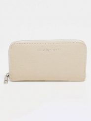 Victor & Hugo Paris Skórzany portfel "Kaya" w kolorze kremowym - 19,5 x 10,5 x 2 cm rozmiar: onesize. Brązowe portfele Victor & Hugo Paris, bez wzorów, z materiału. Za 130.99 zł.