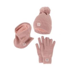 Damski Zimowy Zestaw Termiczny - Czapka + Rękawiczki + Komin - Różowy. Czerwone czapki HEAT KEEPER, bez wzorów, z poliesteru. W wyprzedaży za 177.72 zł.