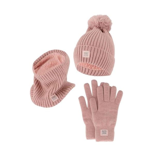 Damski Zimowy Zestaw Termiczny - Czapka + Rękawiczki + Komin - Różowy. Czerwone czapki HEAT KEEPER, bez wzorów, z poliesteru. W wyprzedaży za 177.72 zł.