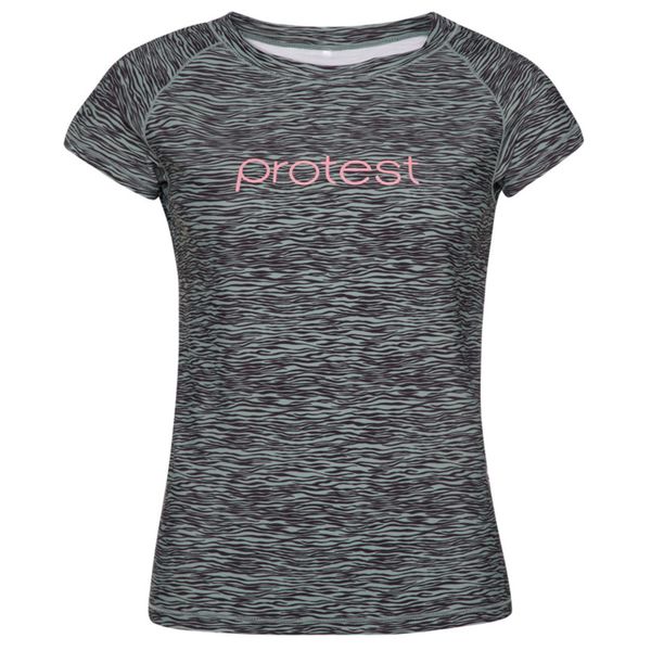 Koszulka z filtrem UV damska Protest PRTICATU, rashguard. Szare bluzki Protest, s, bez wzorów, sportowe, bez kołnierzyka, bez ramiączek. Za 194.95 zł.