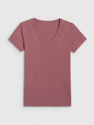 4F Koszulka w kolorze czerwonym rozmiar: XL. Czerwone bluzki 4f, xl, bez wzorów, bez kołnierzyka, bez ramiączek. Za 47.94 zł.