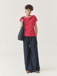 TATUUM Koszulka w kolorze różowym rozmiar: S. Różowe bluzki Tatuum, s, bez wzorów, z bawełny, bez kołnierzyka, bez ramiączek. Za 96.37 zł.