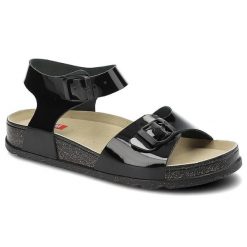 Czarne Sandały Big Star Skórzane Buty Damskie. Czarne sandały Big Star, bez wzorów, z materiału, eleganckie, bez obcasa, na platformie, bez zapięcia. Za 119.00 zł.